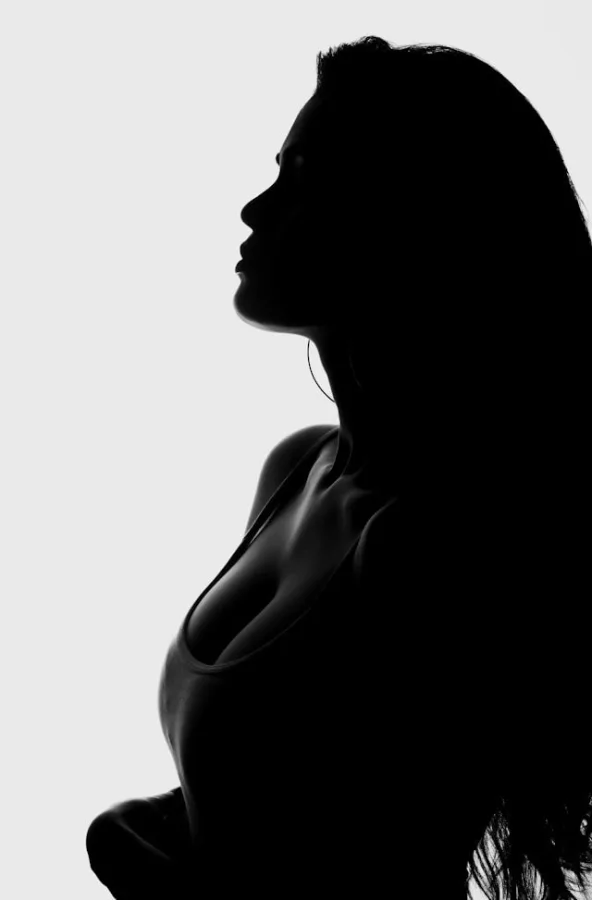 photograph of a woman in silhouette self portrait photography