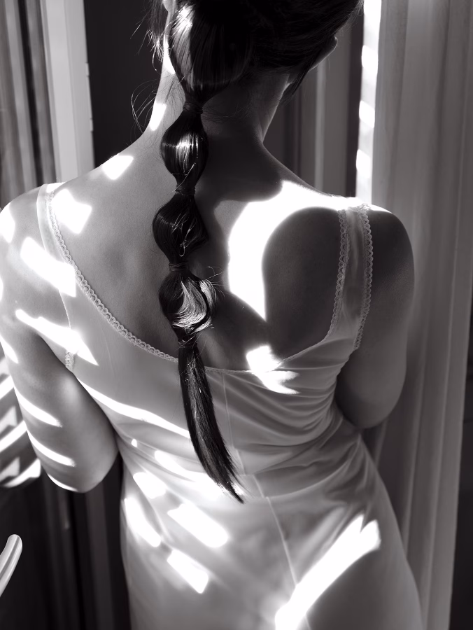 black and white cinematic portrait