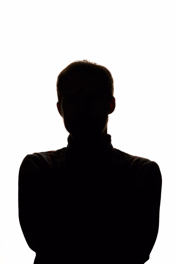 portrait of a man in silhouette