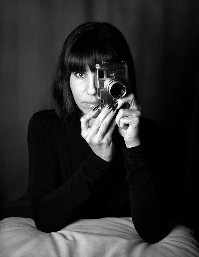 black and white photo of Desiree Sydow